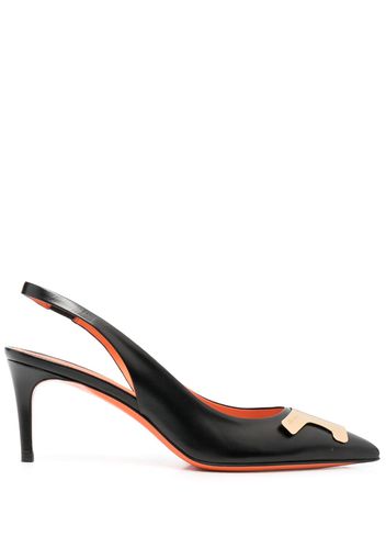 Santoni Sibille 80mm leather pumps - Schwarz