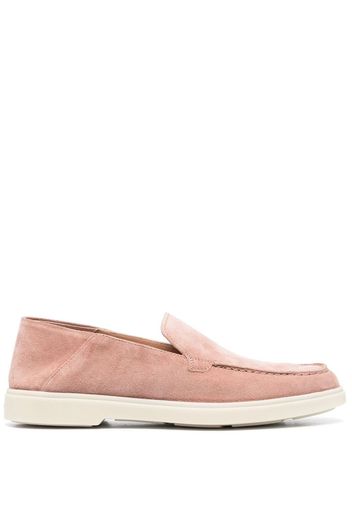 Santoni round-toe suede loafers - Rosa