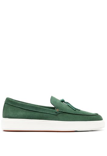 Santoni Bergen almond-toe boat shoes - Grün