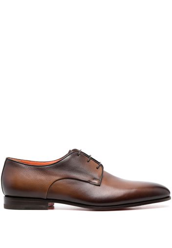 Santoni lace-up leather Derby shoes - Braun