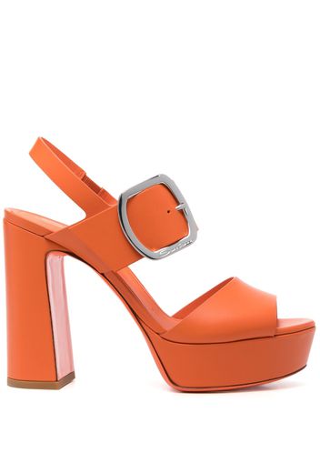 Santoni 105mm block-heel sandals - Orange