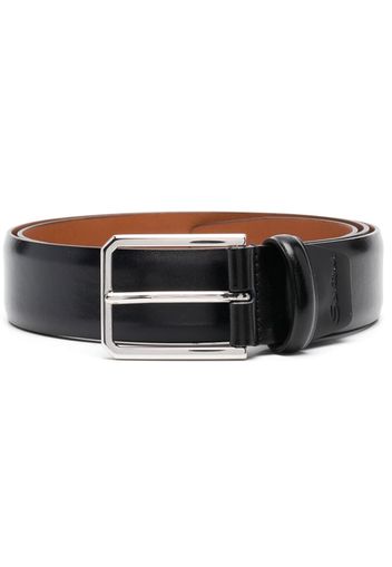 Santoni bucke-fastening leather belt - Schwarz