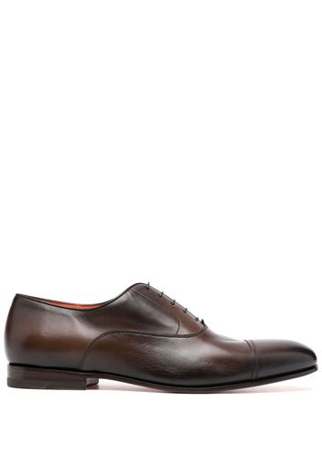 Santoni calf-leather oxford shoes - Braun