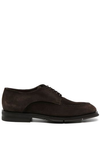 Santoni almond-toe lace-up shoes - Braun