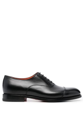 Santoni polished leather Oxford shoes - Schwarz