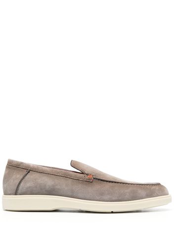 Santoni Loafer mit Ziernaht - Grau