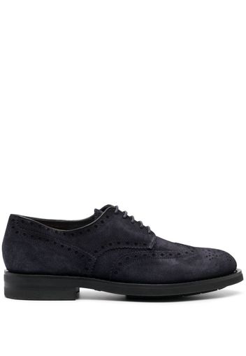 Santoni Emil lace-up suede brogues - Blau