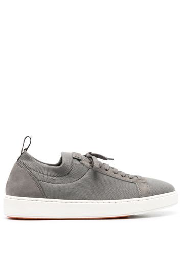 Santoni round-toe lace-up sneakers - Grün