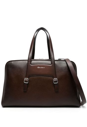 Santoni Reisetasche mit Logo - Braun