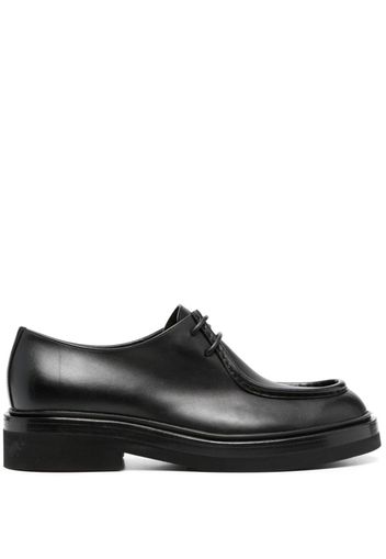 Santoni lace-up leather loafers - Schwarz