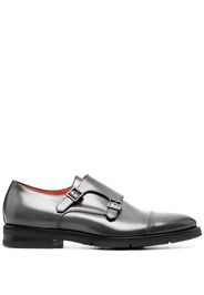 Santoni buckled leather shoes - Grau