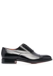 Santoni polished leather oxford shoes - Schwarz