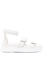 Santoni touch-strap leather sandals - Weiß