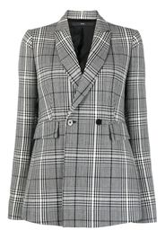 SAPIO check-print double-breasted blazer - Schwarz