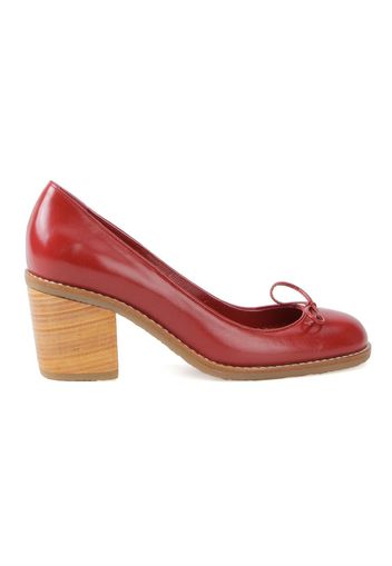 Sarah Chofakian Pumps mit Blockabsatz - Rot