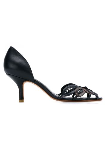 Sarah Chofakian Pumps aus Leder - Schwarz