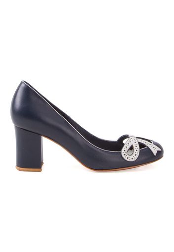 Sarah Chofakian Pumps mit Blockabsatz - Blau