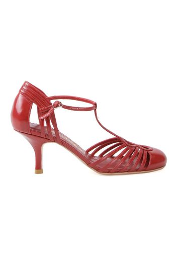 Sarah Chofakian Pumps mit Riemchen - Rot