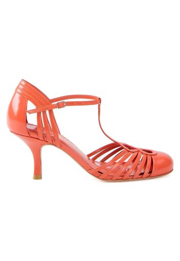 Sarah Chofakian Pumps mit Riemchen - Gelb