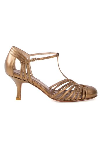 Sarah Chofakian Pumps mit Riemchen - Metallisch