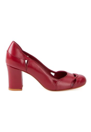 Sarah Chofakian Pumps mit Blockabsatz - Rot