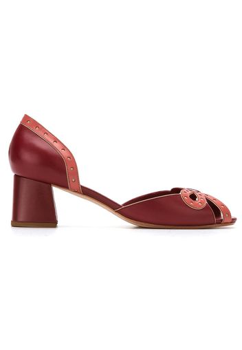 Sarah Chofakian Pumps aus Leder - Rot