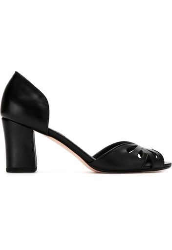 Sarah Chofakian Verzierte Peeptoe-Pumps - Schwarz