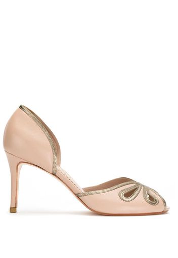 Sarah Chofakian Verzierte Peeptoe-Pumps - Nude