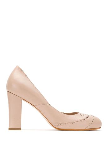 Sarah Chofakian Pumps mit Einsätzen - Nude