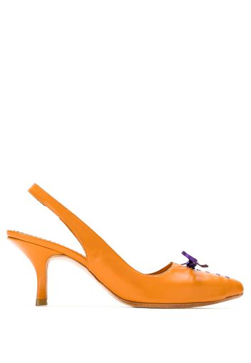 Sarah Chofakian Pumps mit Slingback-Riemen - Orange