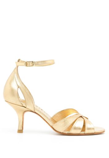 Sarah Chofakian Sandalen im Metallic-Look - Gold