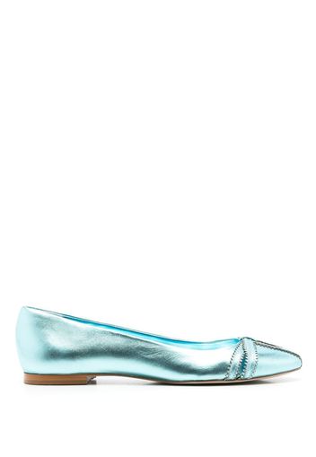 Sarah Chofakian Glänzende Ballerinas - Blau