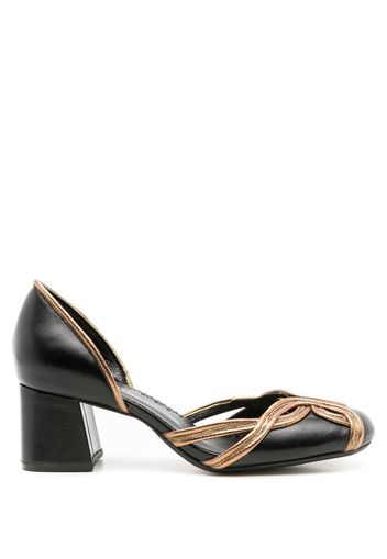 Sarah Chofakian Irene 50mm contrast-trim pumps - Schwarz