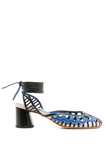 Sarah Chofakian Lilibet 50mm ankle-tie sandals - Blau