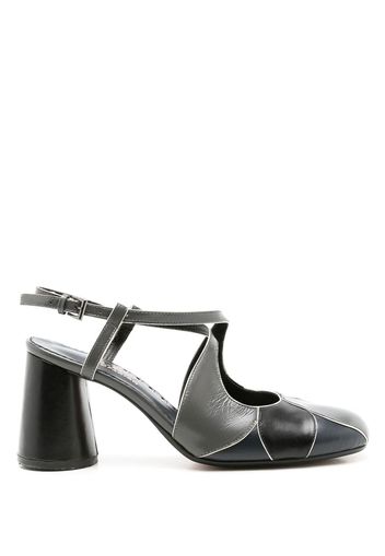 Sarah Chofakian Ethel 65mm crossover-strap pumps - Grau