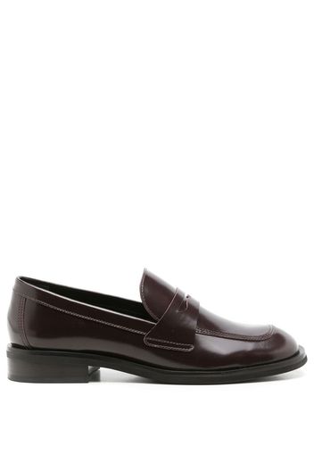 Sarah Chofakian Clarisse Loafer in Lackoptik - Braun