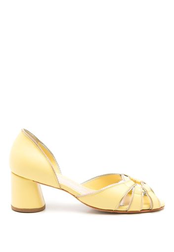 Sarah Chofakian Zehenfreie Carrie Pumps 55mm - Gelb