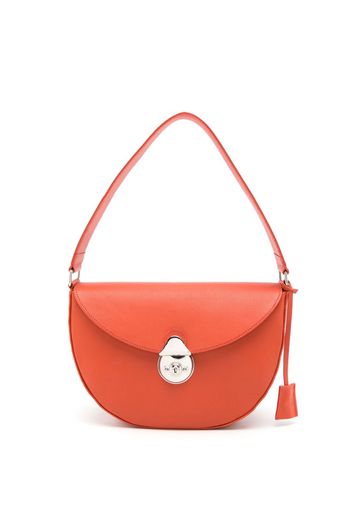 Sarah Chofakian Schultertasche mit Logo-Print - Orange