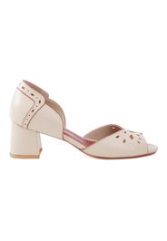 Sarah Chofakian Pumps mit Blockabsatz - Nude