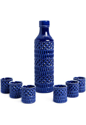 Sargadelos 7-teiliges Schnaps-Set - Blau