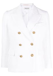 SAULINA double-breasted cotton blazer - Weiß