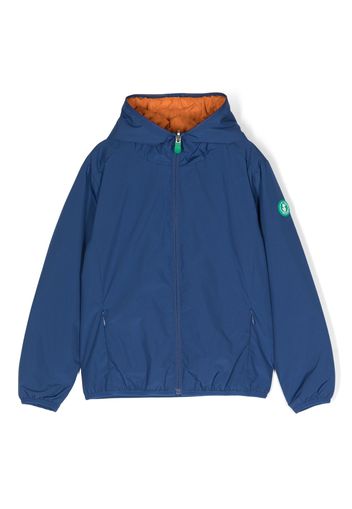 Save The Duck Kids reversible recycled-polyester hoodie jacket - Blau
