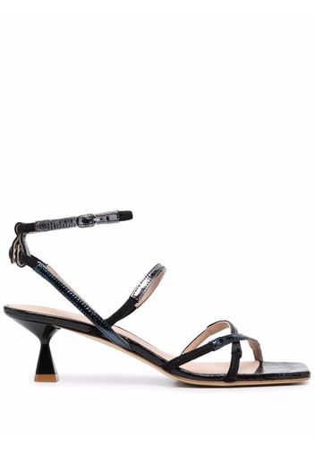 Scarosso Sandalen im Metallic-Look - Blau