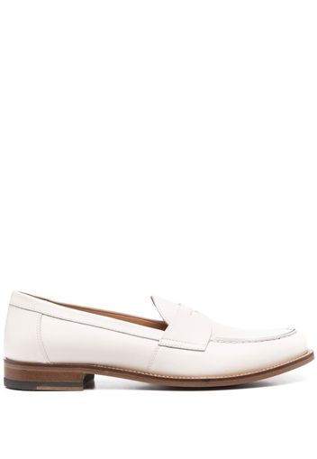 Scarosso Harper leather penny loafers - Weiß