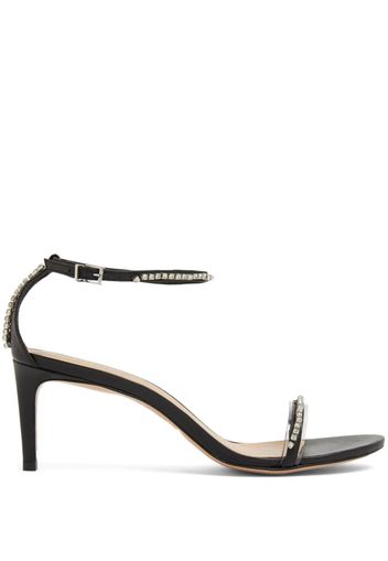 Schutz crystal-embellished 110mm leather sandals - Schwarz