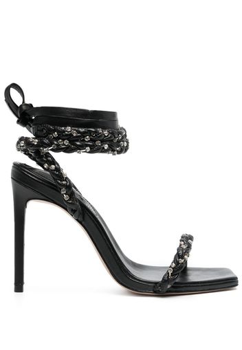 Schutz braided-detail leather sandals - Schwarz