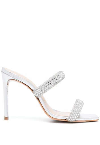 Schutz crystal-embellished leather sandals - Silber