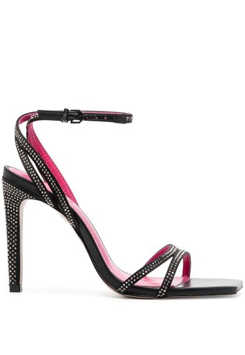 Schutz 105mm leather crystal-embellished sandals - Schwarz