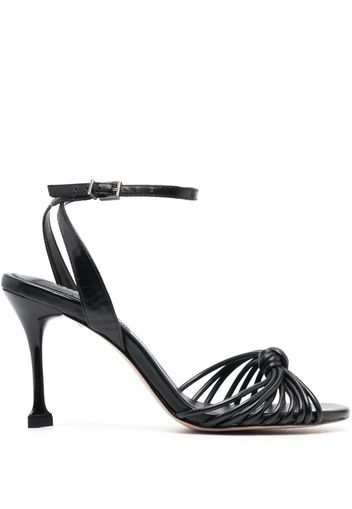 Schutz knot-detail 95mm leather sandals - Schwarz