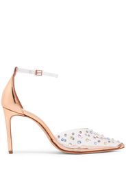 Schutz Scarpin 100mm crystal-embellished pumps - Gold